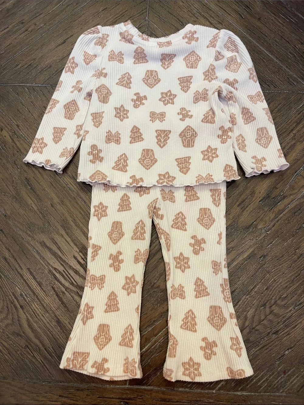 Cat & Jack Ribbed Gingerbread Legging Set 12M